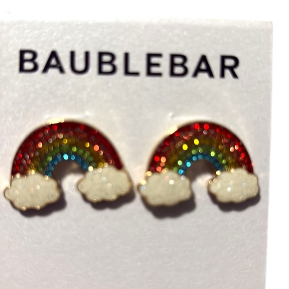 BaubleBar Jewelry - BaubleBar Rainbow Cloud Earrings NWT
